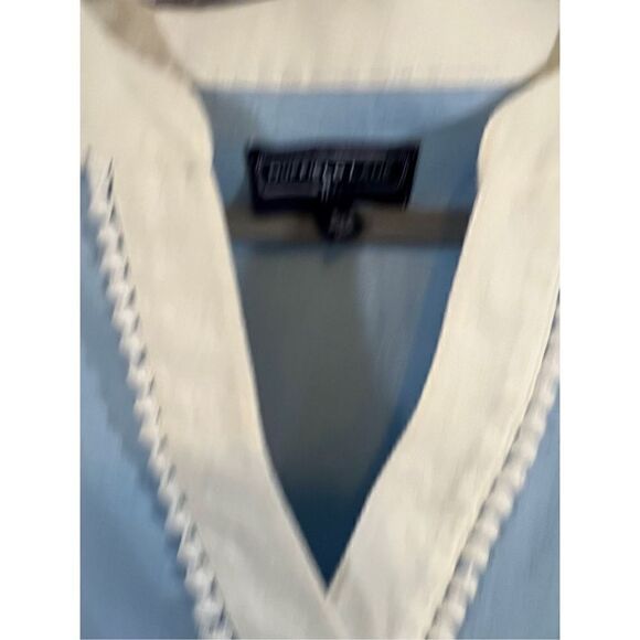 Duffield Lane Linen blend Blue sleeveless Dress Size Large - Picture 9 of 9